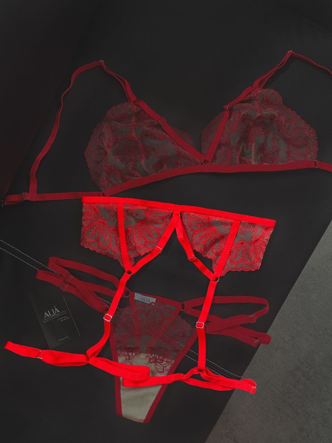 Zmysłowa uprząż na uda Alia Natie Set