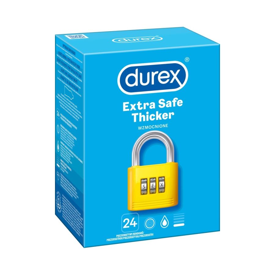 Prezerwatywy lateksowe grubsze Durex Extra Safe 24 szt