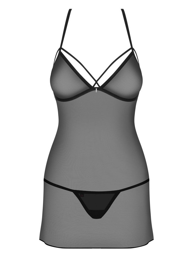 Koszulka czarna Obsessive 875-CHE-1 