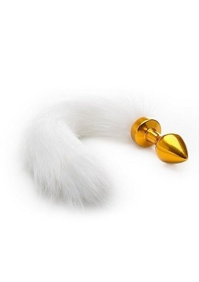 Korek analny z ogonkiem Ouch! White Tail Buttplug