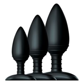 Zestaw 3 korków analnych Nexus Butt Plug Trio 3 Solid Silicone Butt Plugs S M L 