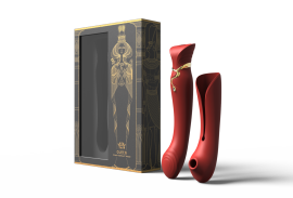 Zalo Legend Queen Set G-Spot Vibrator - Zestaw wibrator pulsacyjny z nakładką zasysającą 