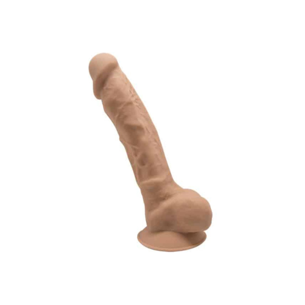 Silexd Silikonowe Dildo 18 cm Carmel
