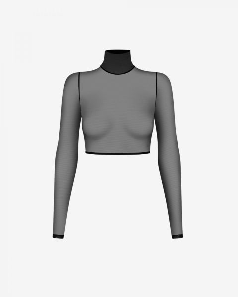 Zmysłowy top z delikatnej siateczki Promees Karen 