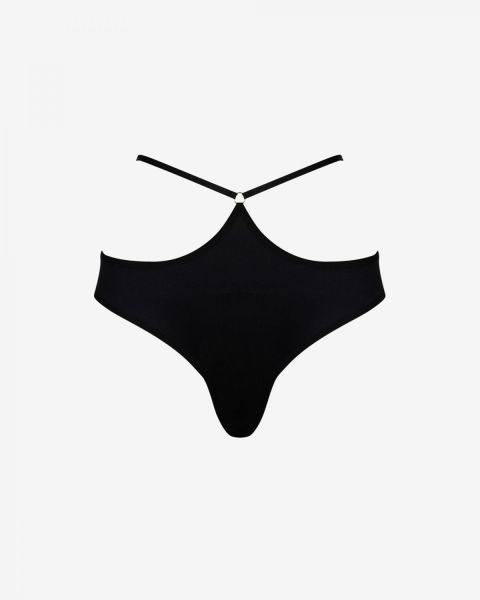 Pełne seksapilu czarne majtki eksponujące pośladki Promees Felicia 