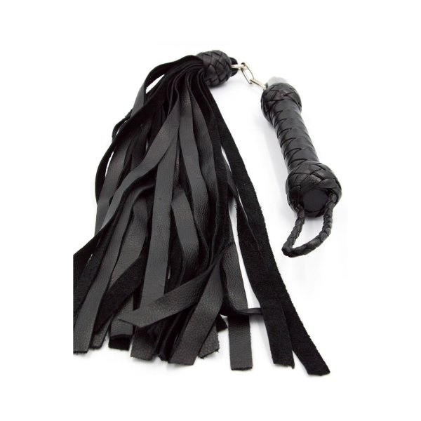 Mister B pejcz Impact Premium Leather Flogger Curling Black