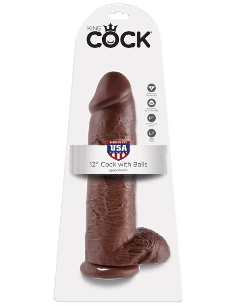 Realistyczne dildo z moszną 30cm King Cock Cock 12 inch with balls