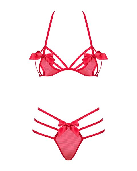 Obsessive czerwony komplet bielizny Giftella S/M