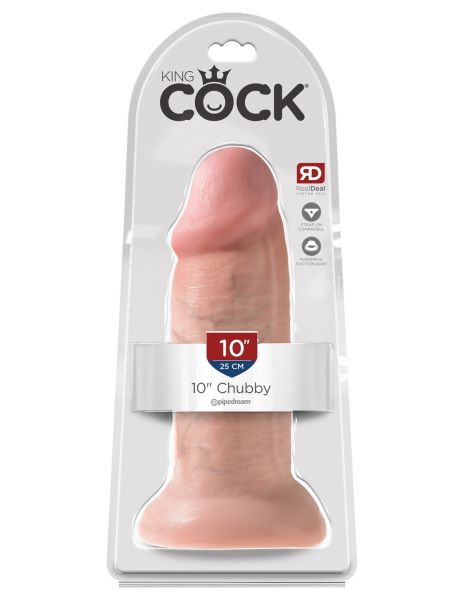 King Cock 10 inch Chubby Flesh dildo cieliste
