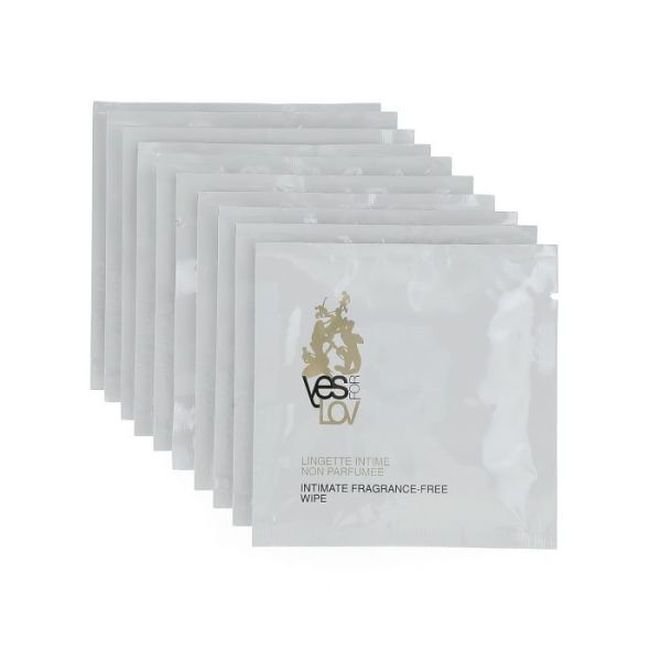 YESforLOV Intimate Fragrance-Free Wipes - Bezzapachowe chusteczki do higieny intymnej 10szt.