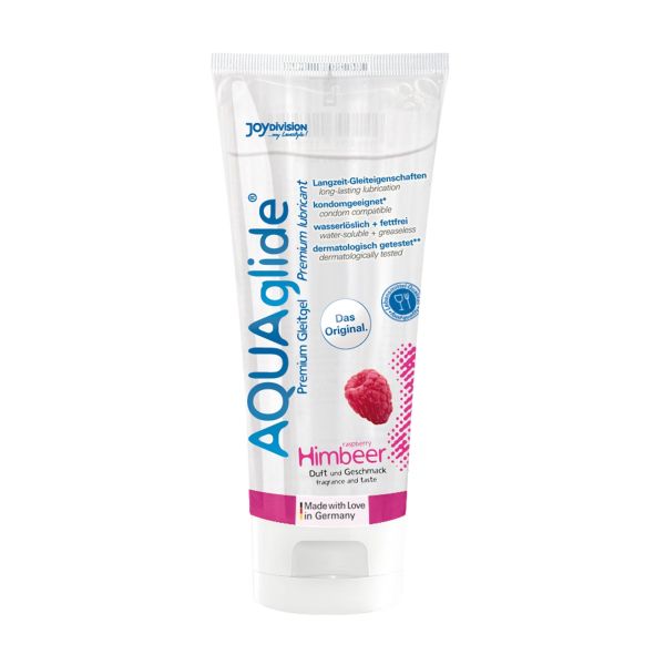 Lubrykant wodny o smaku malinowym JoyDivision AQUAglide Raspberry 100 ml