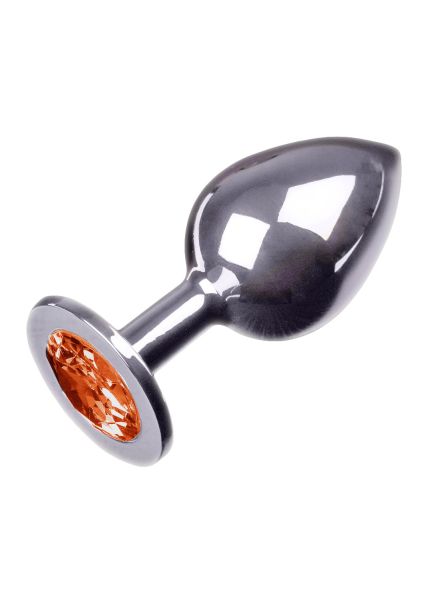 Metalowy korek z kryształkiem Jewellery Silver Large Orange 