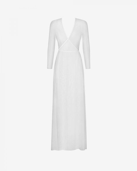 Szlafroczek Promees Natalie Peniuar biały