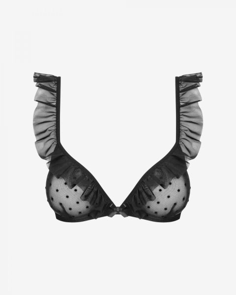 Tiulowy biustonosz w kropki Promees Alisson 