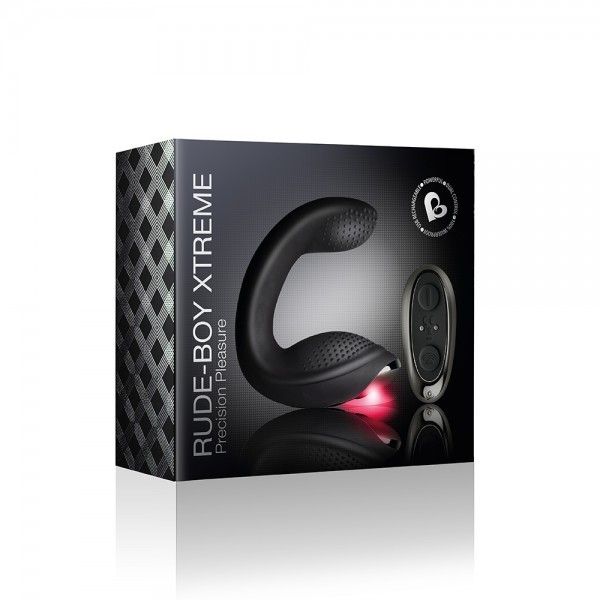 Wibrujący masażer prostaty na pilota Rocks-off Rude-Boy Xtreme Black