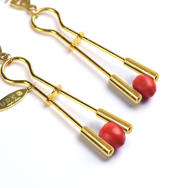 Zaciski na sutki w kształcie płatków śniegu Upko Snowflake Chain Nipple Clamps