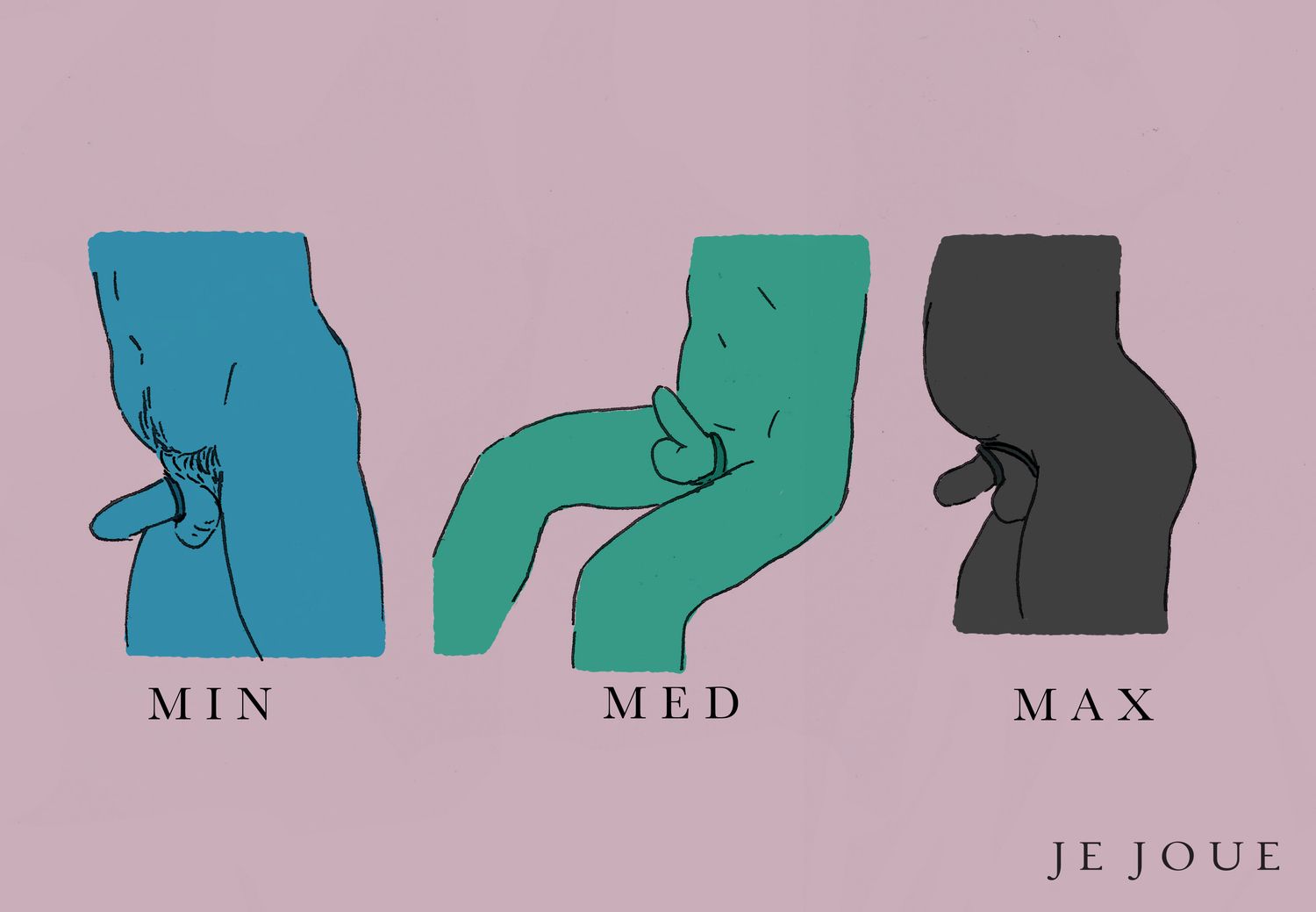 Rozciągliwy silikonowy pierścień erekcyjny Je Joue Minimum Stretch Silicone Cock Ring Blue