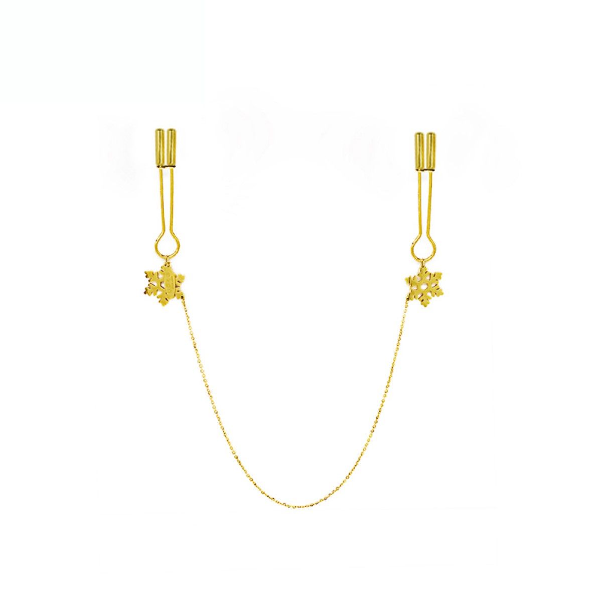 Zaciski na sutki w kształcie płatków śniegu Upko Snowflake Chain Nipple Clamps