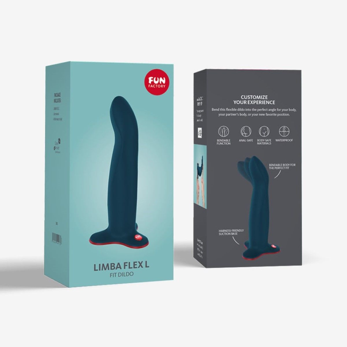 Eleganckie dildo zmieniające kształt Fun Factory Limba Flex L Velvet Blue