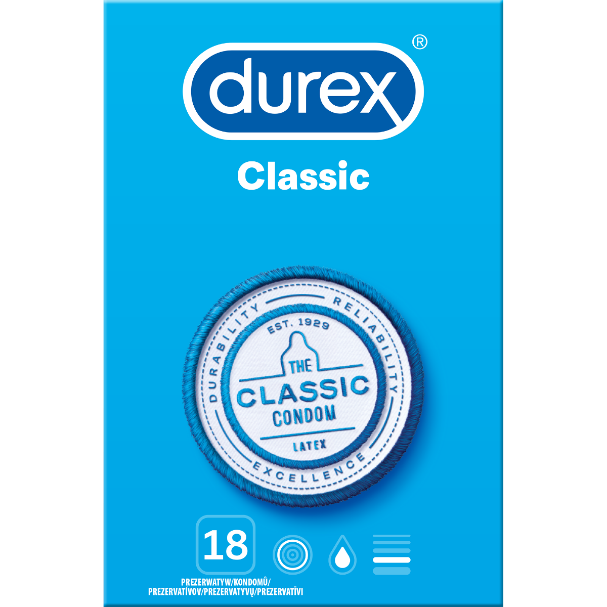 Prezerwatywy lateksowe Durex Classic 18 szt