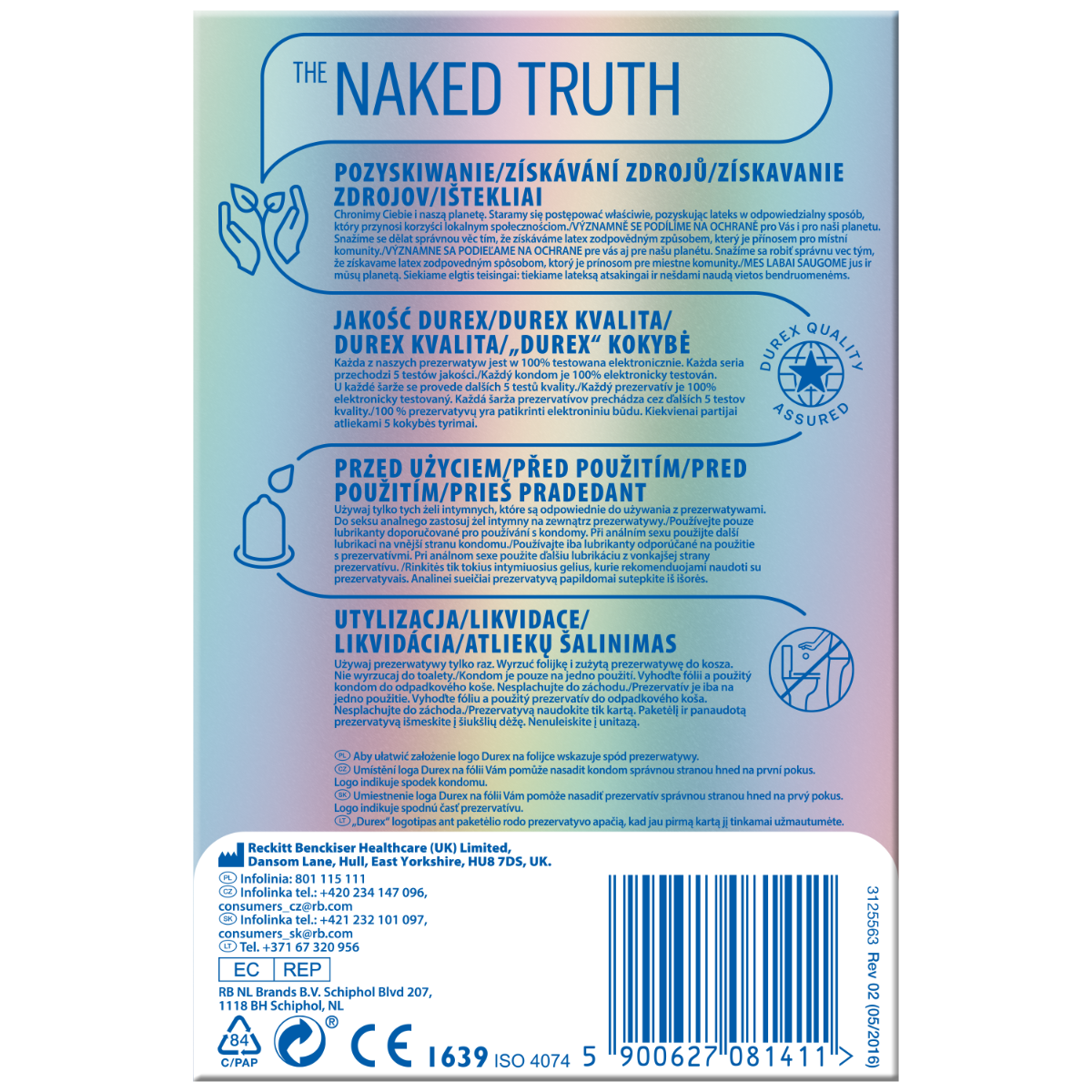 Prezerwatywy lateksowe supercienkie Durex Invisible 16 szt.