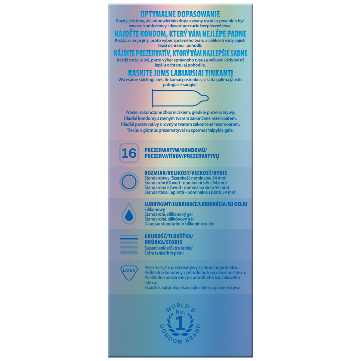 Prezerwatywy lateksowe supercienkie Durex Invisible 16 szt.