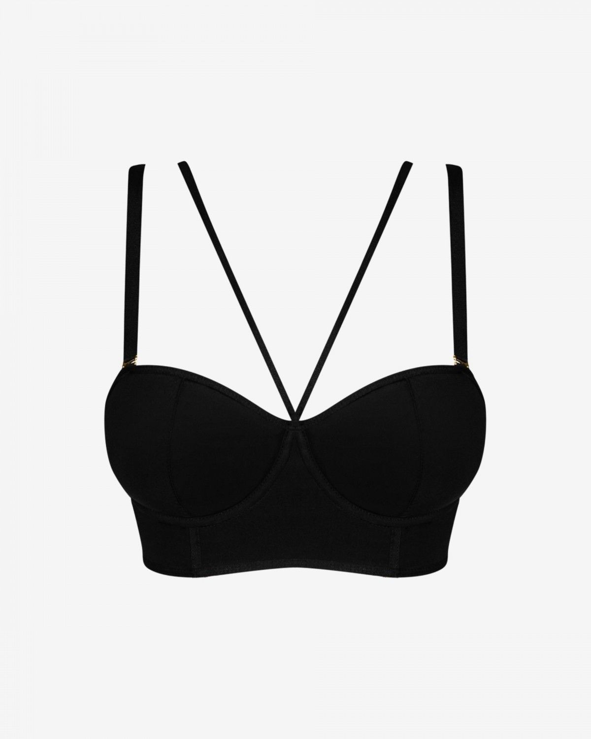 Usztywniony biustonosz ze zmysłowymi paseczkami Promees Nora