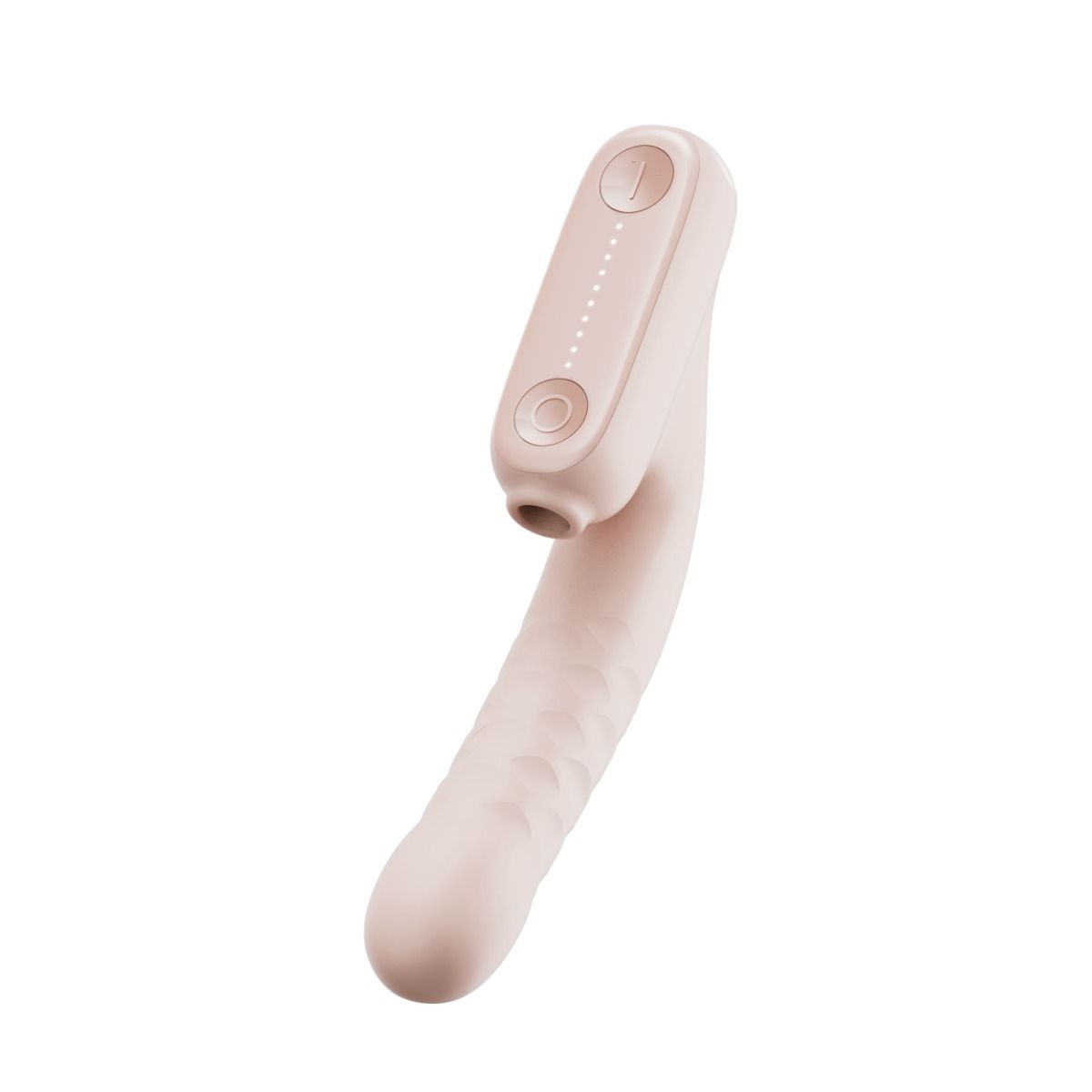 Podgrzewany pulsator ze stymulatorem łechtaczki Pulsator Qingnan No.7 Thrusting Vibrator with  Suction 