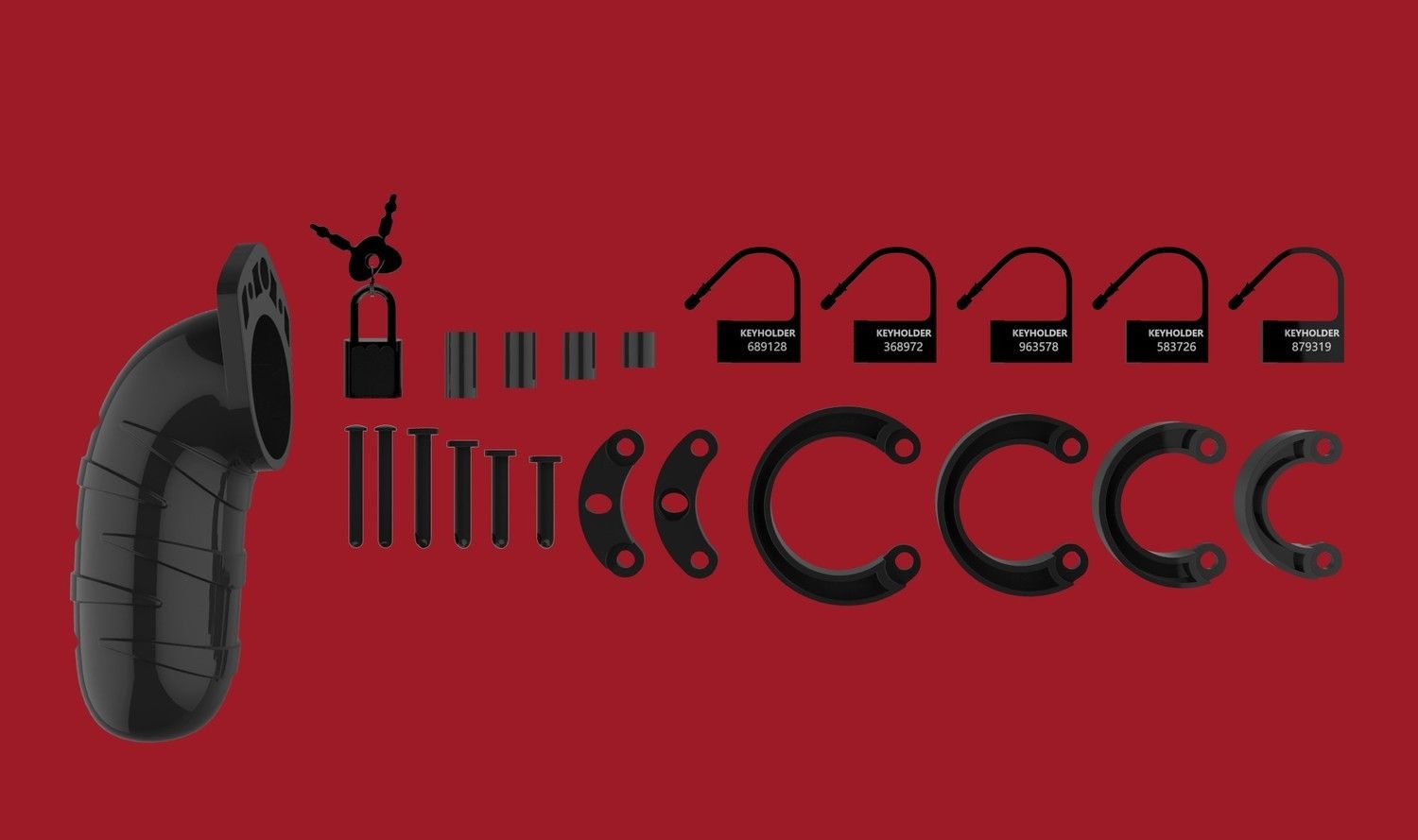 Man Cage Chastity Model 05 Black pas cnoty czarny