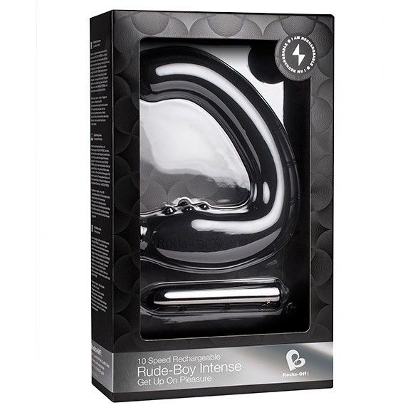 Rocks-Off Rude-Boy Intense 10-Speed Black Prostate Massager