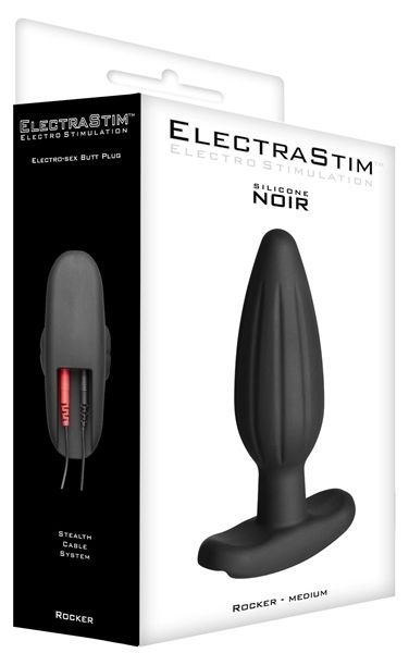 Korek analny do elektrostymulacji ElectraStim Silicone Noir Rocker Butt Plug Medium