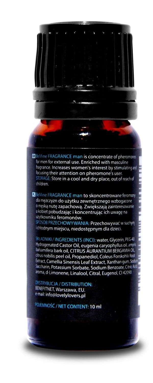 Perfumy z feromonami męskimi Lovely Lovers BeMINE Fragnance for Man 10 ml