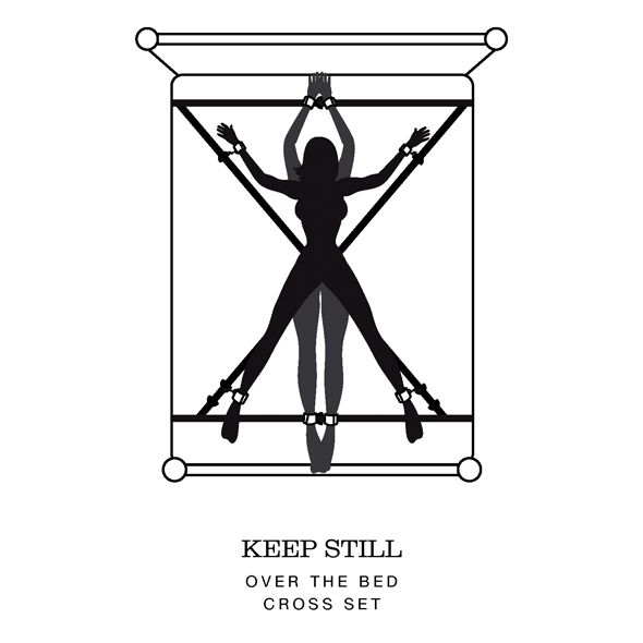 Zestaw do wiązania Keep Still Over the Bed Cross Set od Fifty Shades of Grey