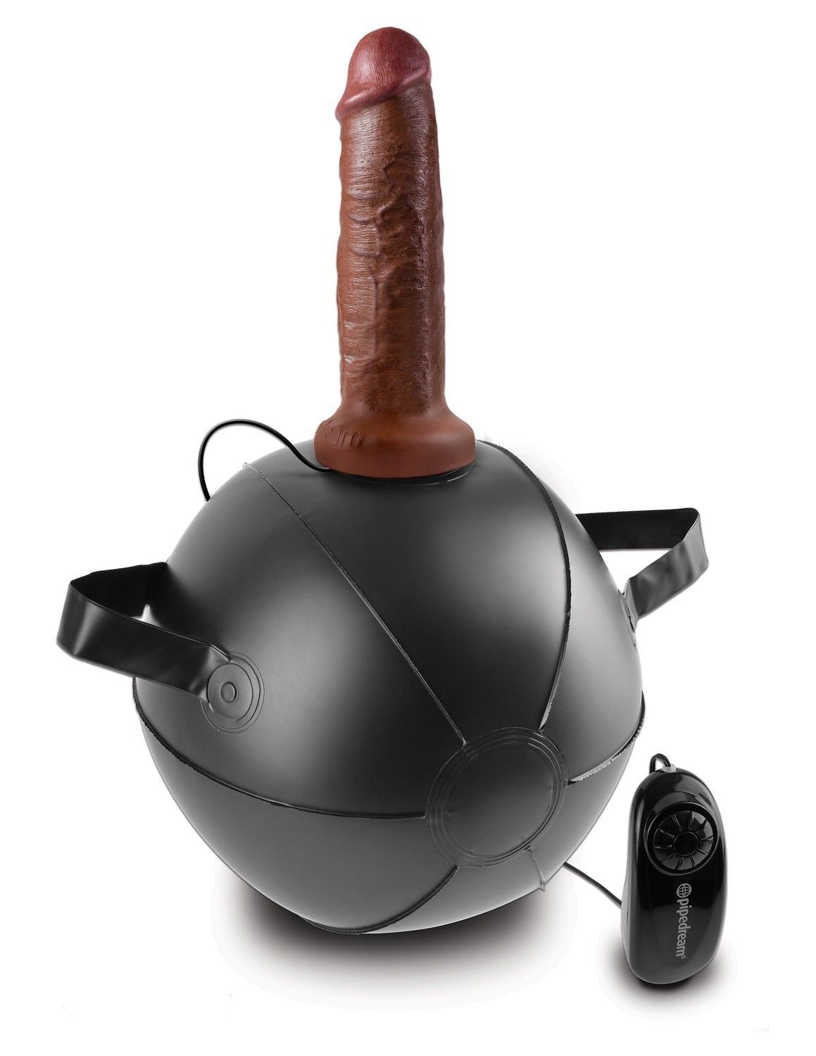 Wibrująca sex-piłka z nakładką 18cm King Cock Vibrating Mini Sex Ball with 7' Dildo
