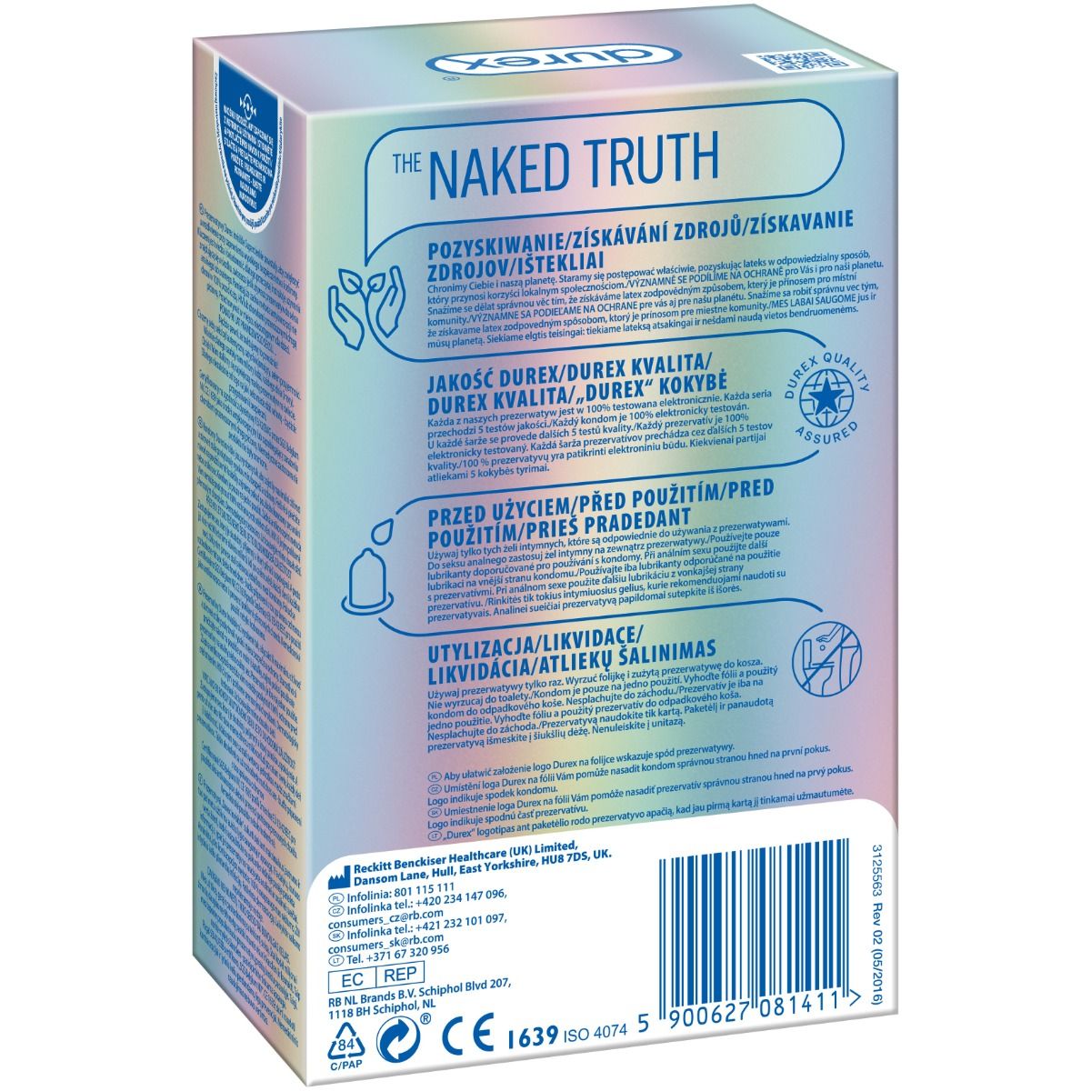 Prezerwatywy lateksowe supercienkie Durex Invisible 16 szt.