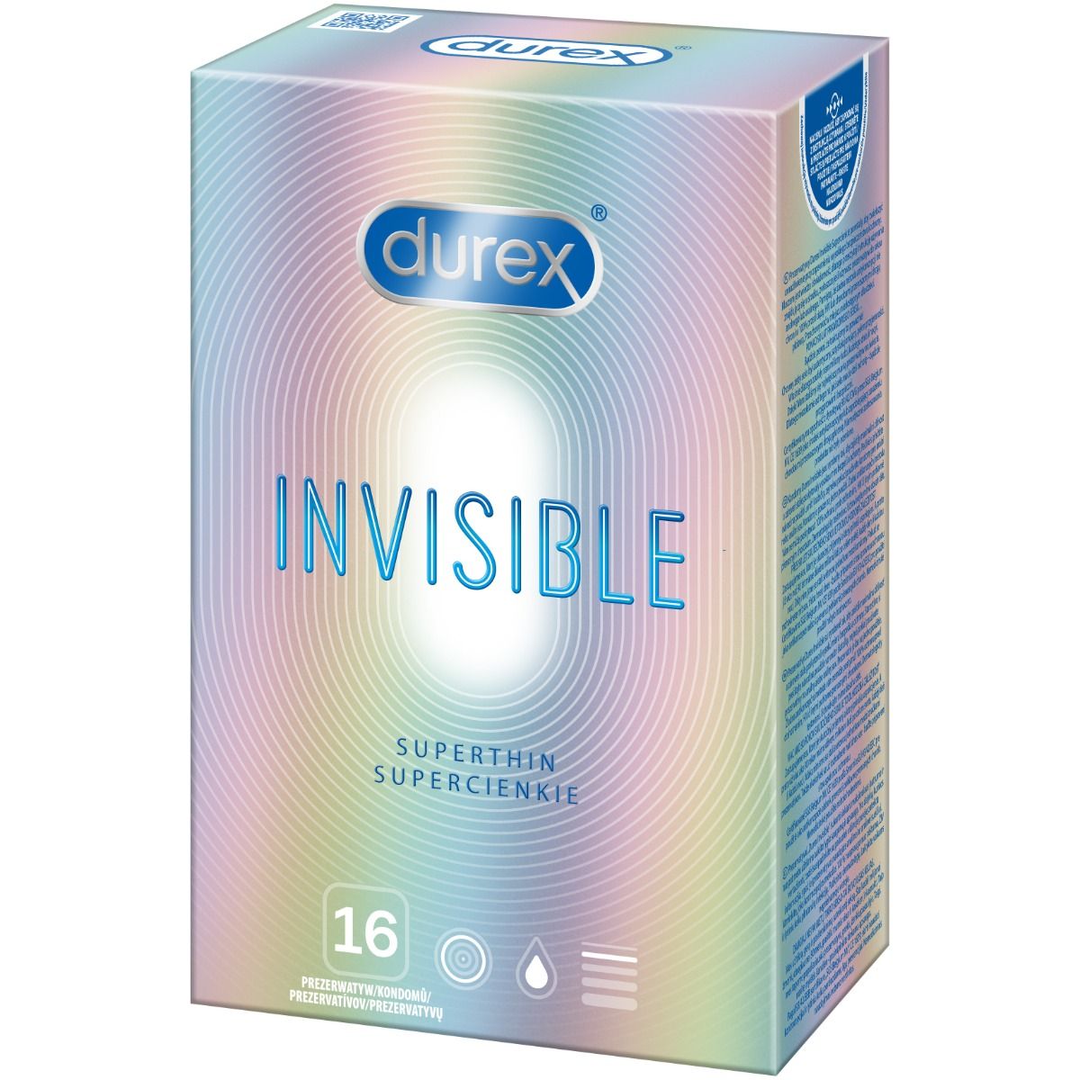 Prezerwatywy lateksowe supercienkie Durex Invisible 16 szt.