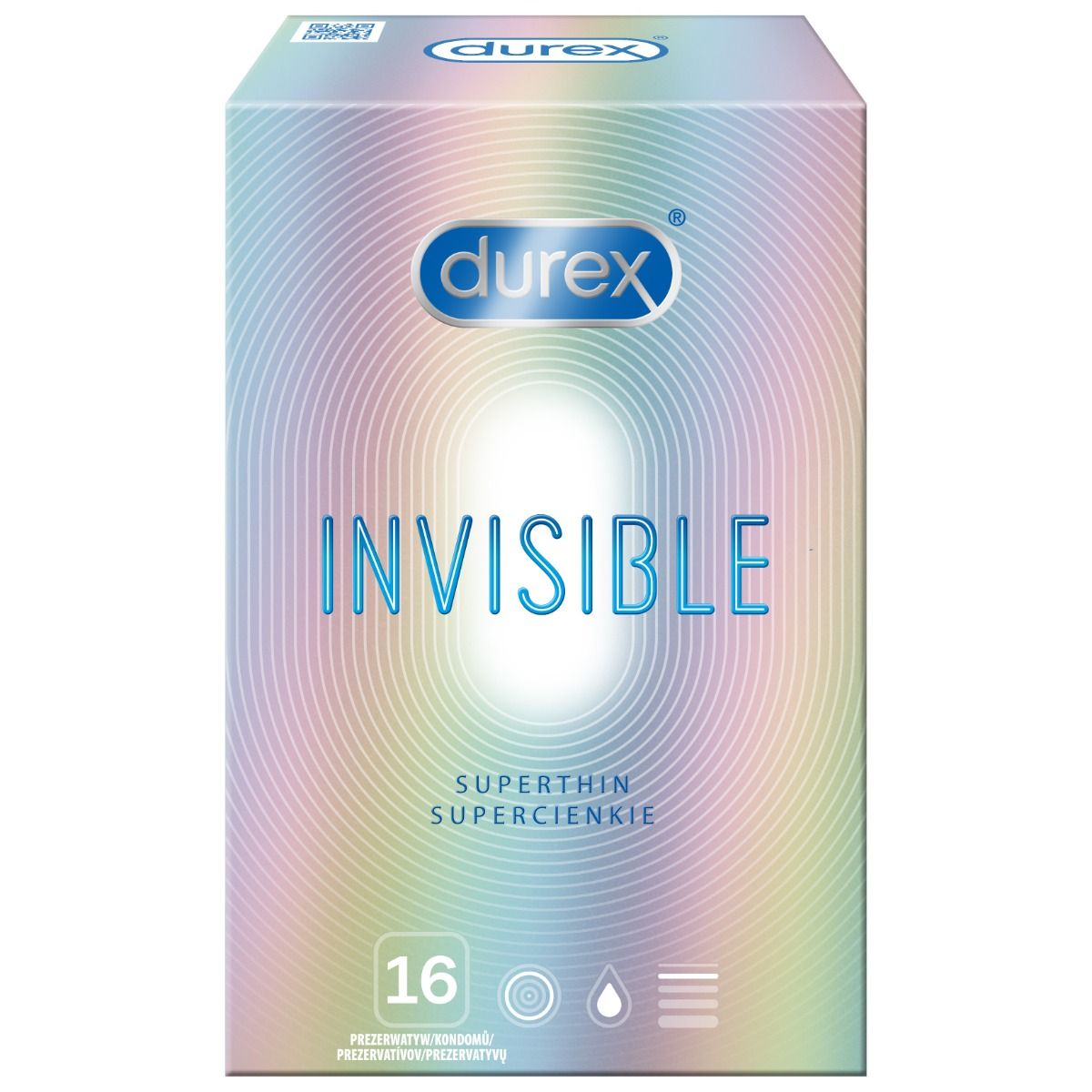 Prezerwatywy lateksowe supercienkie Durex Invisible 16 szt.