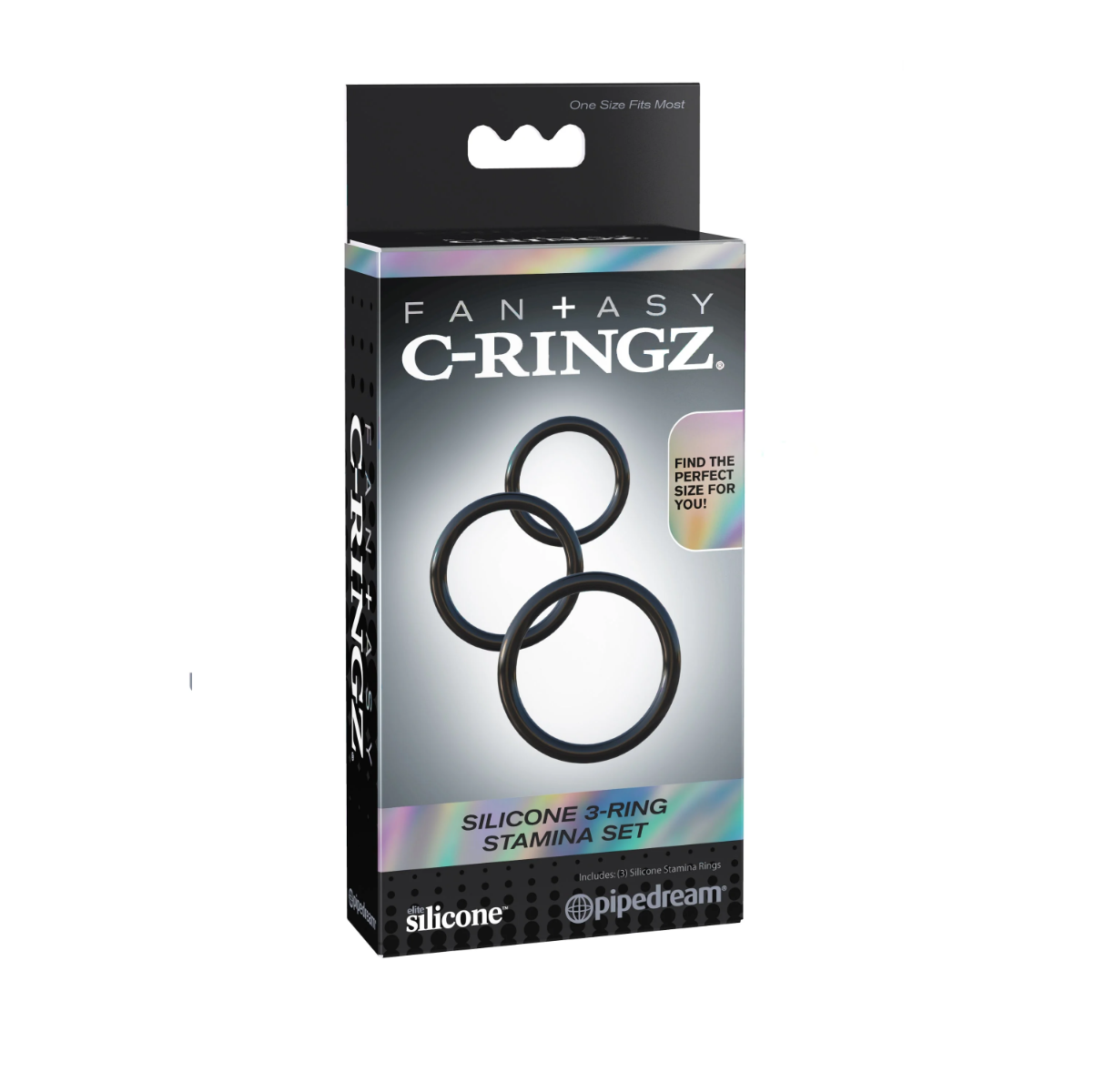 3 silikonowe pierścienie Pipedream Fantasy C-Ringz Silicone3-Ring Stamina Set