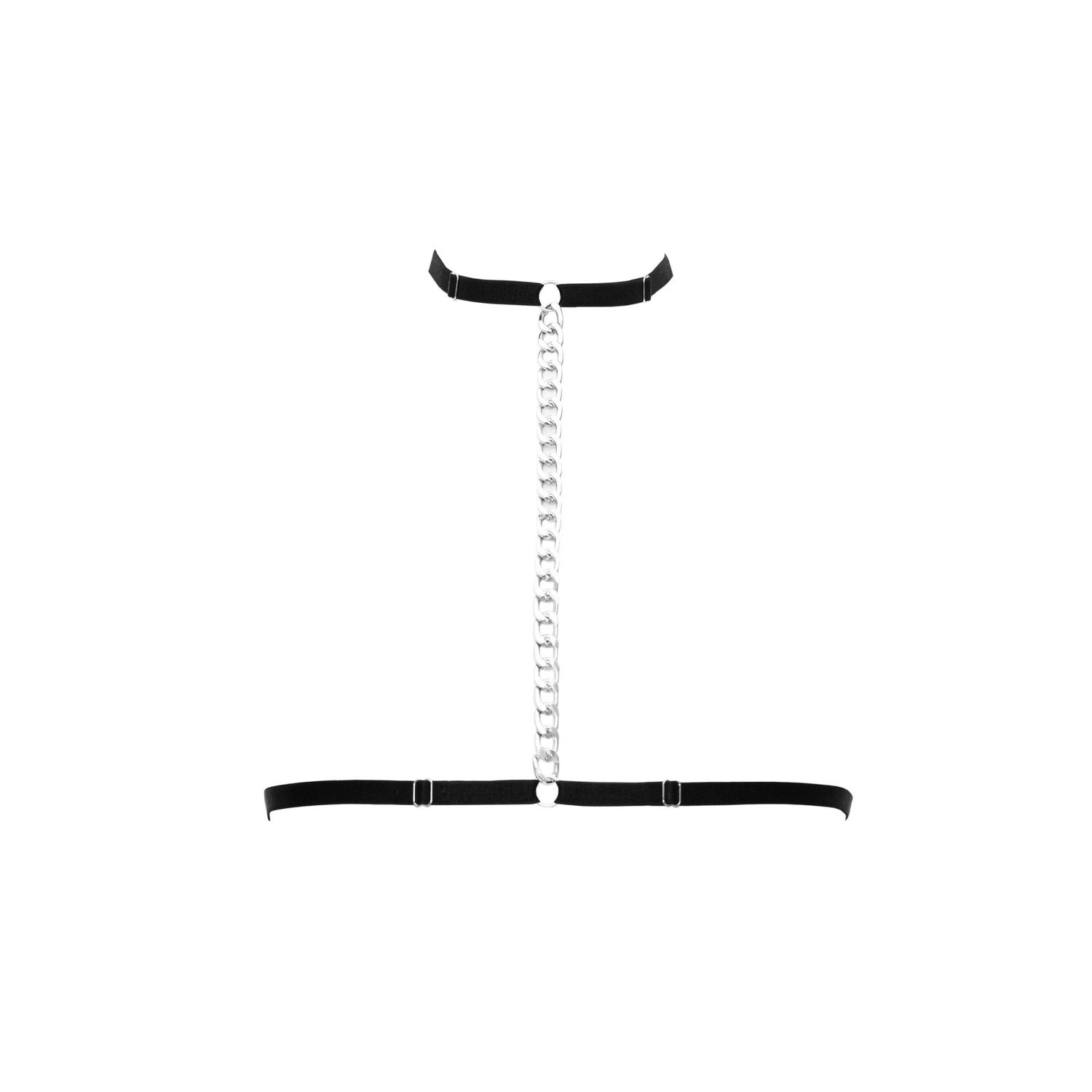 Chocker czarny ze srebrnym łańcuszkiem Alia Bond